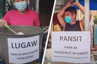 TINGNAN: Community pantry kinaaliwan dahil sa mga 'hugot'