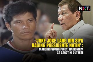 'Joke joke lang din siya naging presidente natin' : Mangingisdang Pinoy, nadismaya sa sagot ni Duterte