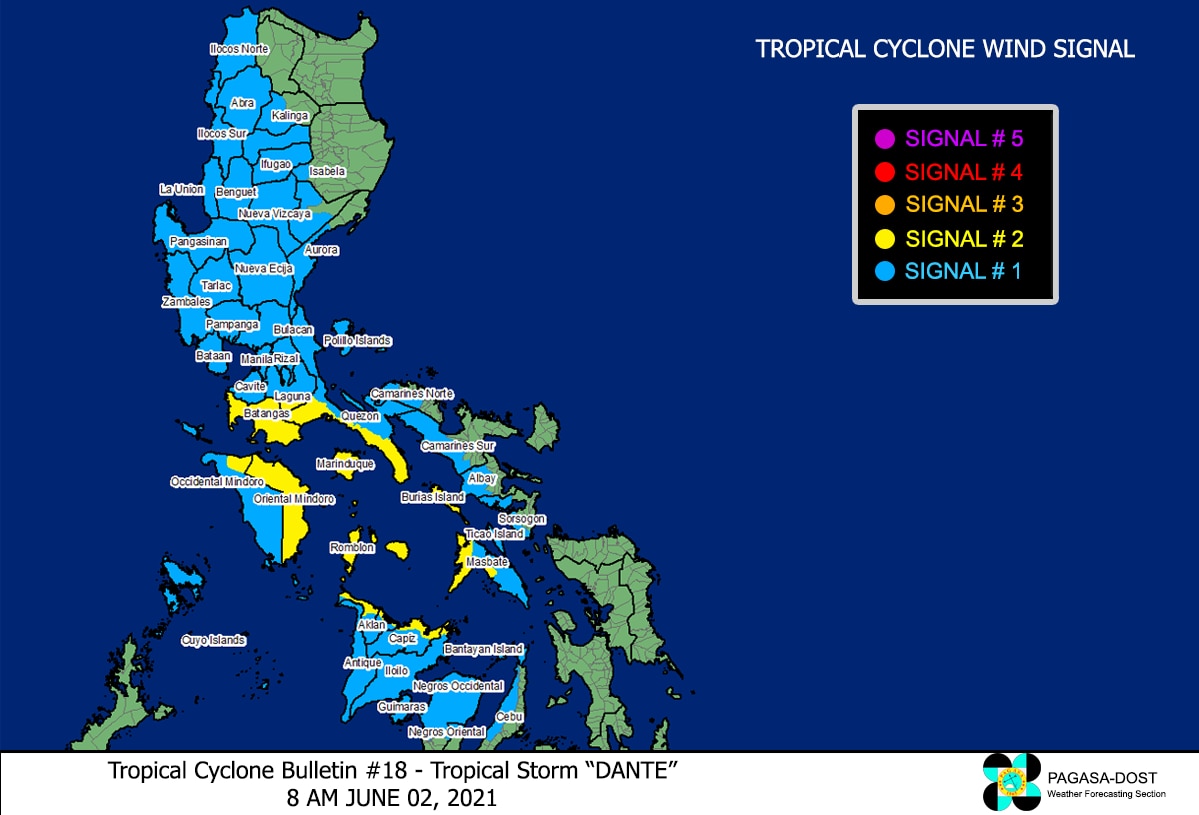 Storm signals up in Metro Manila, parts of Luzon, Visayas as Dante heads for 3rd landfall 3