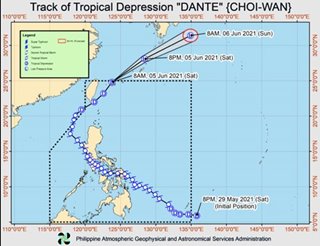 'Dante' now out of PAR: PAGASA
