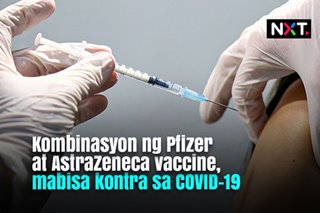 Kombinasyon ng Pfizer at AstraZeneca vaccine, mabisa kontra sa COVID-19