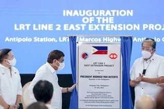 Duterte pinangunahan ang inagurasyon ng LRT-2 extension project