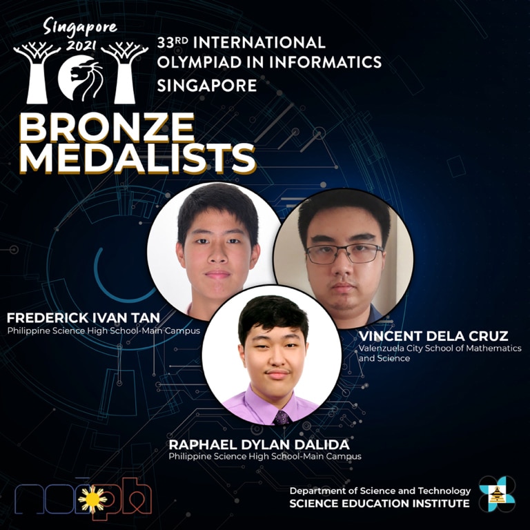 Filipino students bag 3 medals at informatics Olympiad 1