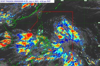 Tropical depression Emong slightly intensifies as it moves north