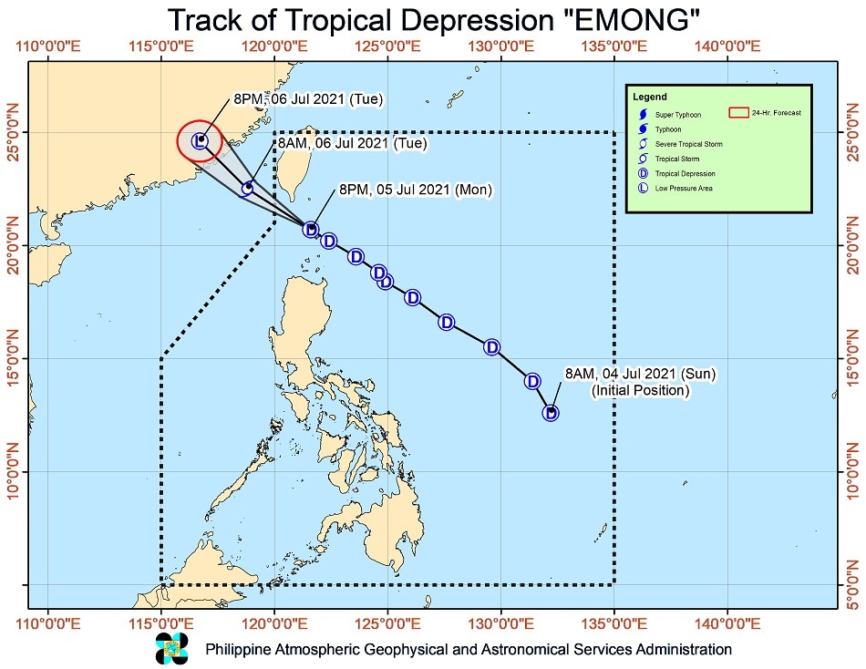 Emong expected to leave PAR on Tuesday: PAGASA 1