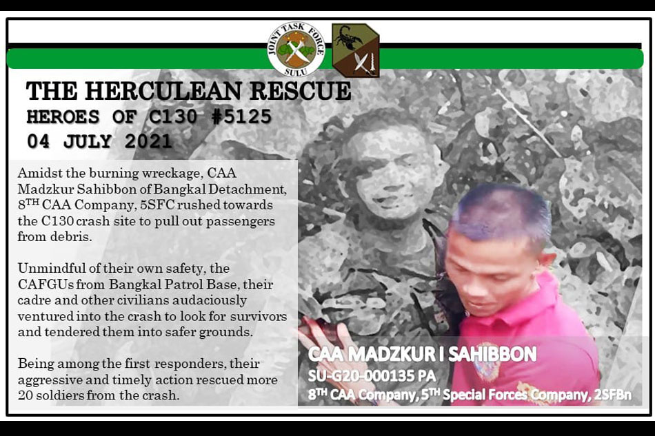 Initial responders in C-130 crash in Sulu hailed for heroism 1