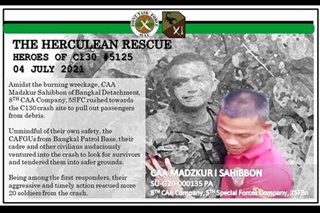 Initial responders in C-130 crash in Sulu hailed for heroism