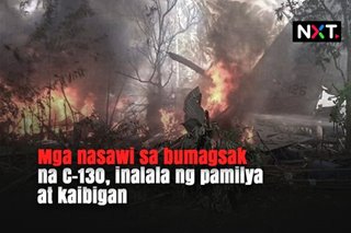 Mga nasawi sa bumagsak na C-130, inalala ng pamilya at kaibigan