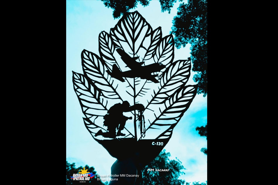 TINGNAN: Leaf art alay sa mga nasawing sundalo sa C-130 plane crash sa Sulu 1