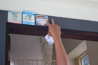 Davao village puts stickers on homes of vaccinated residents