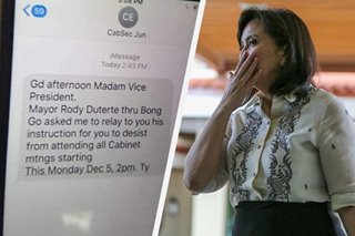 Robredo camp belies Roque, shows ‘receipt’ of Leni’s removal from Cabinet