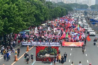 PANOORIN: Ilang eksena sa protesta sa huling SONA ni Duterte