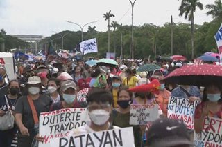 Mga protesta sa huling SONA ni Duterte umarangkada na