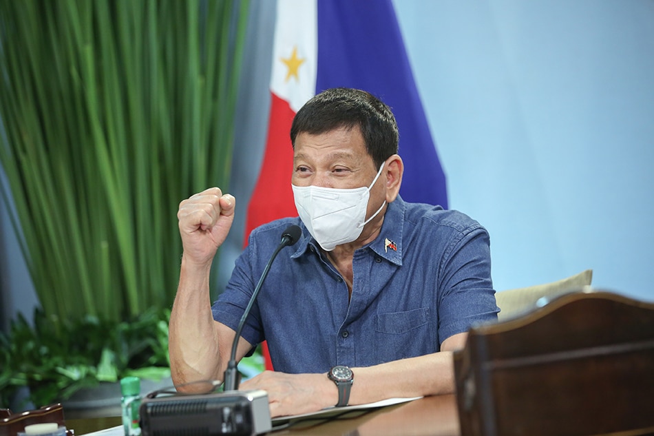 President Rodrigo Duterte delivers a message
