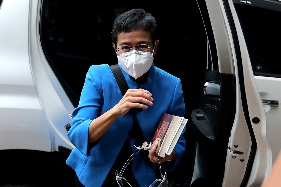 Rappler CEO Maria Ressa arrives at the Pasig Regional Trial Court for arraignment in connection with tax evasion charges filed by the Department of Justice (DOJ) against her and Rappler Holdings Incorporated on July 22, 2020. Jire Carreon, ABS-CBN News/File