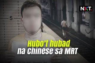 Chinese tumakbong hubo't hubad sa riles ng MRT 
