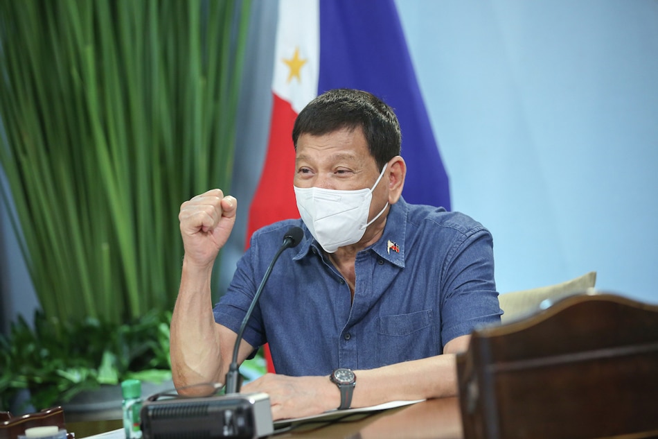 President Rodrigo Duterte leads an event on Aug. 9, 2021. Robinson Niñal, Presidential Photo/File