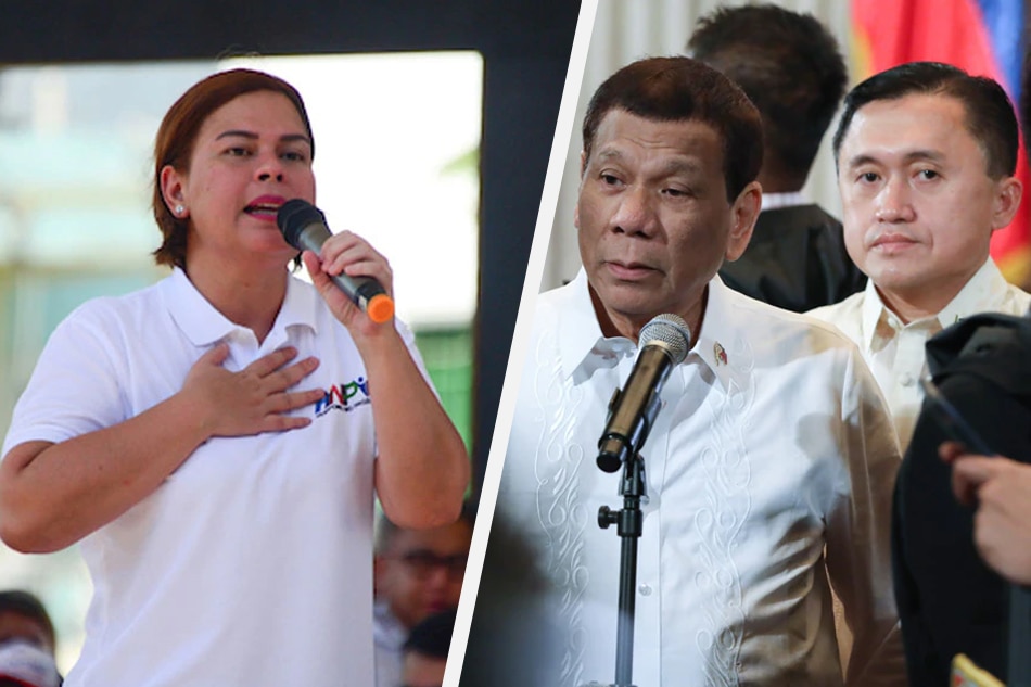 Davao City Mayor Sara Duterte-Carpio, President Rodrigo Duterte, and Sen. Christopher 