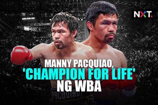 Manny Pacquiao, 'Champion for Life' ng WBA 
