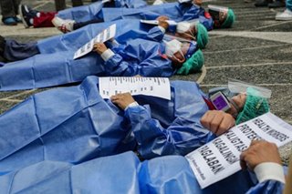 Health workers tuloy sa pagkalampag para sa benepisyo