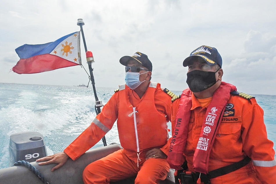 Members of the Philippine Coast Guard participate during a training on navigation, small boat operations, maintenance, and logistical operations in the West Philippine Sea in Palawan on April 24, 2021. Photo courtesy of the Philippine Coast Guard 