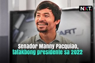 Senador Manny Pacquiao, tatakbong presidente sa 2022