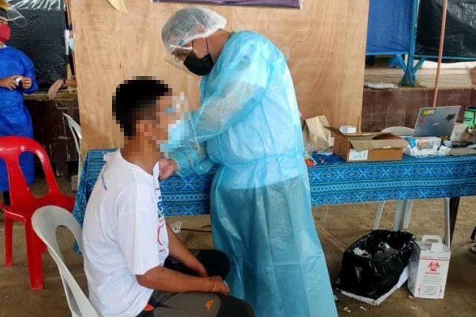 A former member of the New People's Army receives a COVID-19 vaccine, according to the military. Photo courtesy of the 4th Infantry Division
