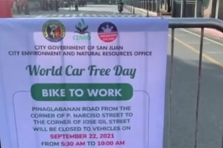 San Juan City, nakiisa sa World Car Free Day