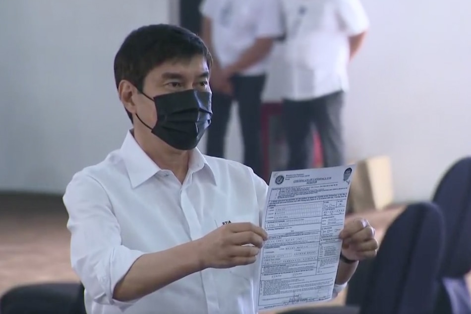 Broadcaster Raffy Tulfo files his certificate of candidacy. Screengrab