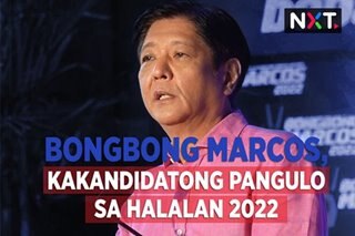 Bongbong Marcos, kakandidatong pangulo sa Halalan 2022 