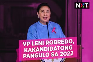VP Leni Robredo, kakandidatong pangulo sa 2022 