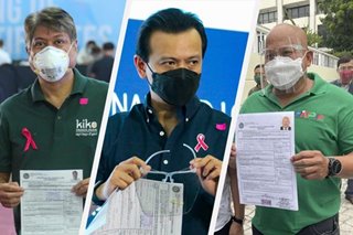 Halalan 2022: Mga naghain ng kandidatura, Oktubre 8