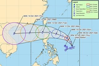 Maring maintains strength as it moves over PH sea