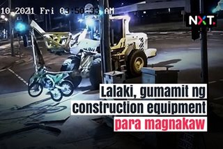 Lalaki, gumamit ng construction equipment para magnakaw