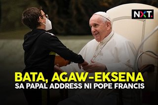 Bata, agaw-eksena sa papal address ni Pope Francis 