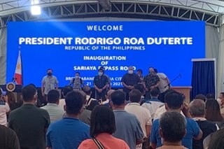 Duterte nanguna sa pagbubukas ng Sariaya Bypass Road