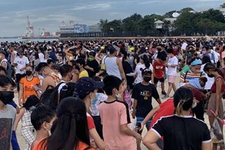 Thousands troop to Manila's dolomite beach early Sunday: official