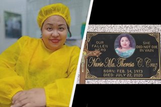 Nurse na namatay sa COVID-19, ginunita ng pamilya 