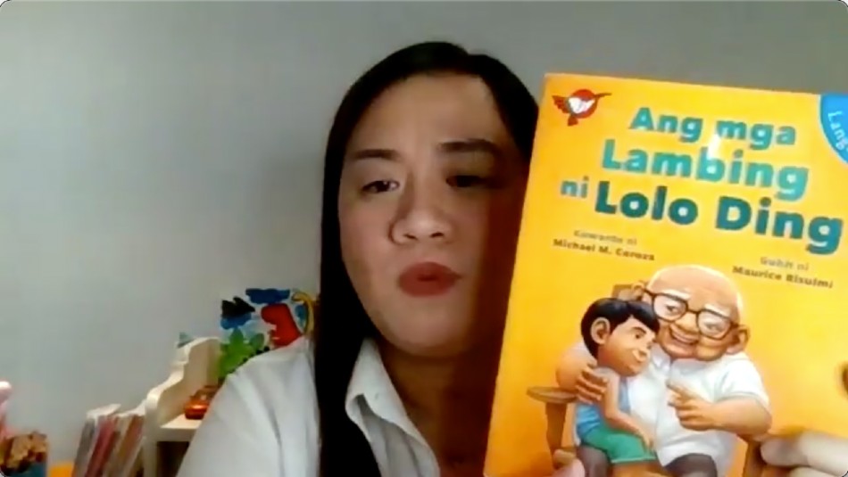Chi Fuentebella narrates that she read a book to her son to help them grieve with her mother's death. 