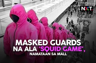 Masked guards na ala 'Squid Game', namataan sa mall 