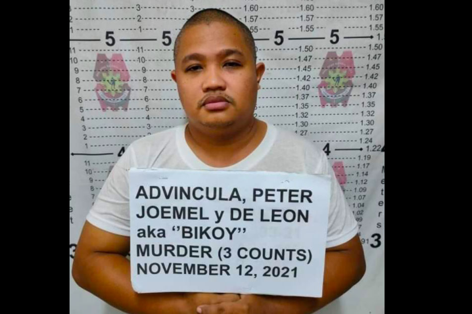 Mugshot of Peter Joemel Advincula, in PNP Albay police custody