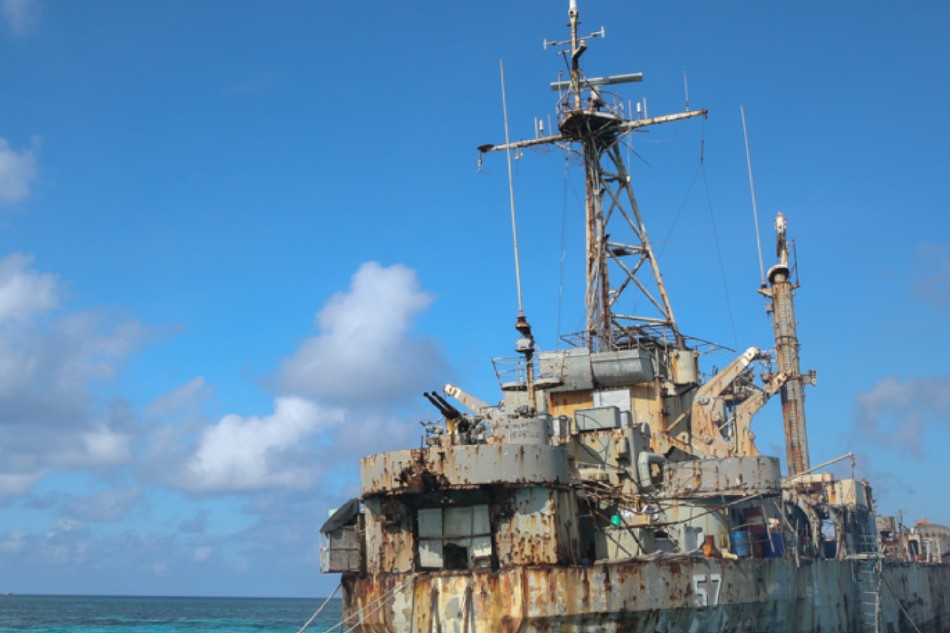 File photo of BRP Sierra Madre at the Ayungin Shoal (Second Thomas Shoal) in the West Philippine Sea, taken in 2014. Chiara Zambrano, ABS-CBN News
