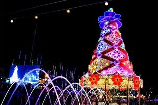 Higanteng Christmas tree at water fountain binuksan na sa publiko sa Antipolo City