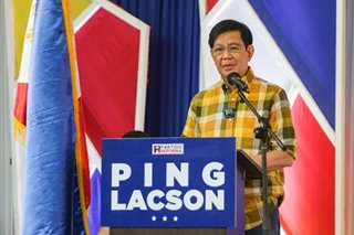 If elected president, Lacson says wife will only have 'ceremonial role' 