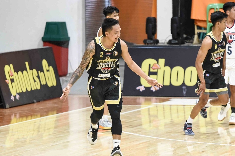 Pampanga's Encho Serrano celebrates after scoring against La Union in Game 1 of the NBL Chairman's Cup Finals. Photo courtesy of NBL-Pilipinas