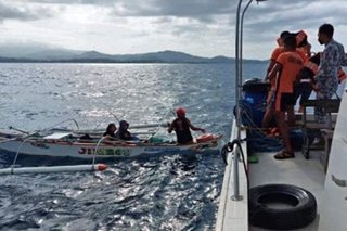 Bangka lumubog sa Surigao City, 5 nailigtas