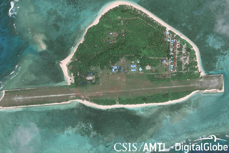 Image of Pag-Asa Island, located in the Spratly Islands. The Philippines first took possession of the feature in 1974. Photo by CSIS/AMTI/Digital Globe