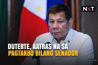 Duterte, aatras na sa pagtakbo bilang senador