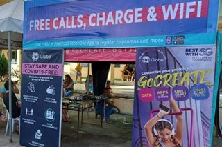 Globe sets up free calls, charging stations in VisMin