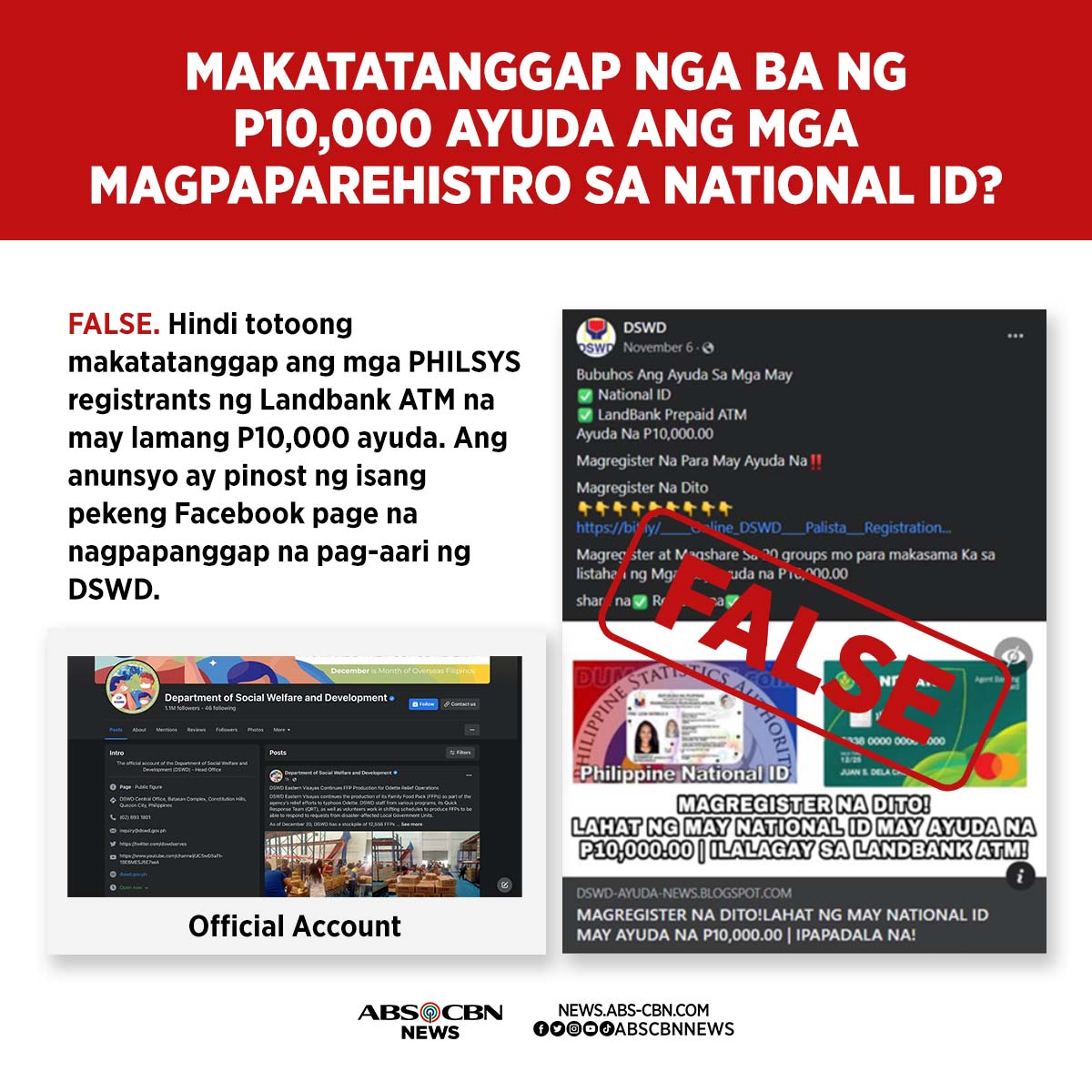 May P10,000 ayuda nga ba sa mga magpaparehistro sa National ID? 1